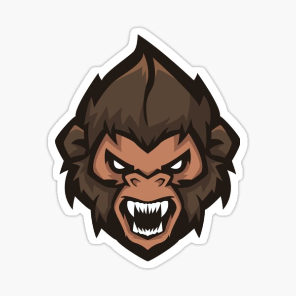 "Angry Monkey" Sticker for Sale by MonkeyEye0 Redbubble