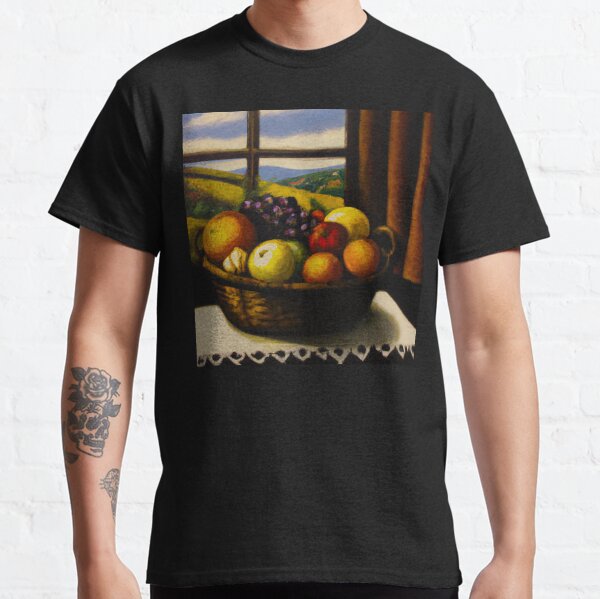 Fruit Basket Still Life Painting Classic T-Shirt
