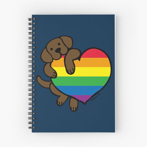 Item preview, Chocolate Labrador and Rainbow Pride Heart   designed and sold by MayCrew1.