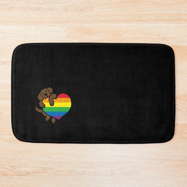 Item preview, Chocolate Labrador and Rainbow Pride Heart   designed and sold by MayCrew1.