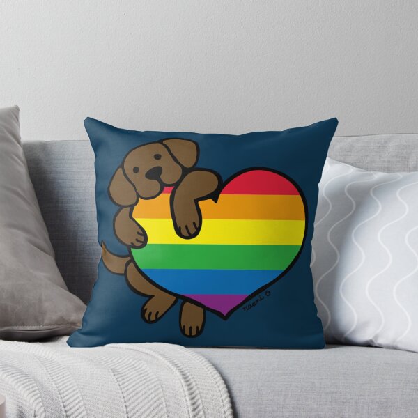 Item preview, Chocolate Labrador and Rainbow Pride Heart   designed and sold by MayCrew1.