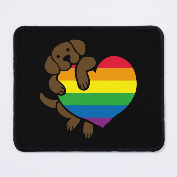 Item preview, Chocolate Labrador and Rainbow Pride Heart   designed and sold by MayCrew1.