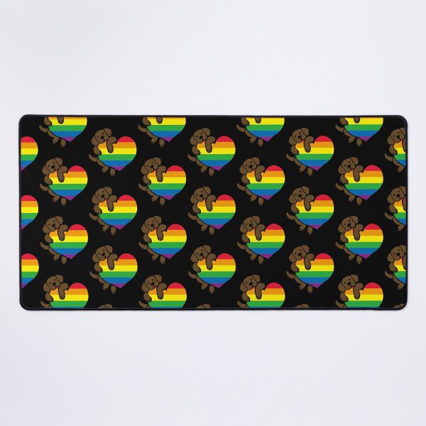 Item preview, Chocolate Labrador and Rainbow Pride Heart   designed and sold by MayCrew1.