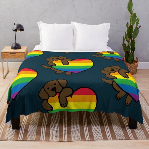 Item preview, Chocolate Labrador and Rainbow Pride Heart   designed and sold by MayCrew1.