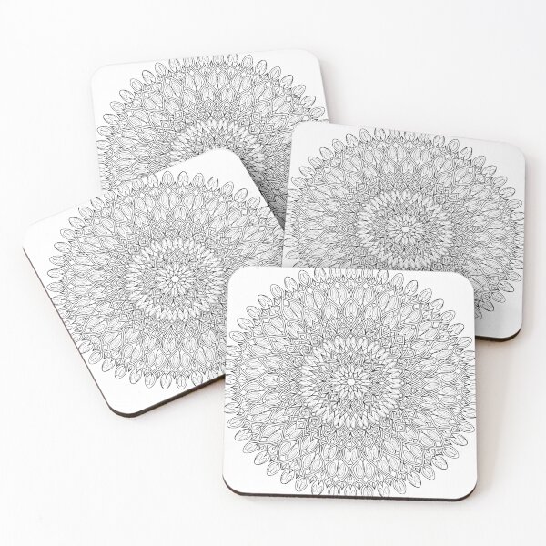 Item preview, Mandala Inspired Design in Black & White #14 designed and sold by ZenDrawings.