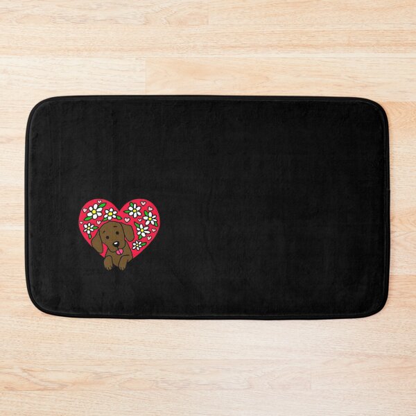 Item preview, Chocolate Labrador Floral Heart   designed and sold by MayCrew1.