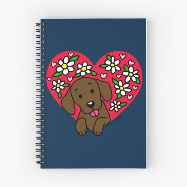 Item preview, Chocolate Labrador Floral Heart   designed and sold by MayCrew1.