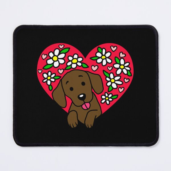 Item preview, Chocolate Labrador Floral Heart   designed and sold by MayCrew1.