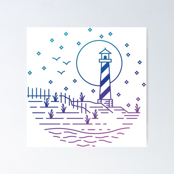 Item preview, Calm Beach - Faro de Cabo Hatteras, Carolina del Norte designed and sold by AlexGDavis.