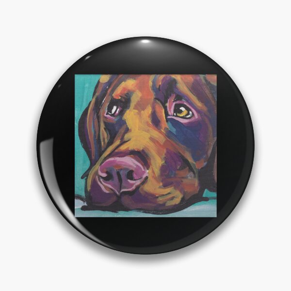 Item preview, Chocolate Labrador Retriever Dog Bright colorful pop dog art   designed and sold by MayCrew1.