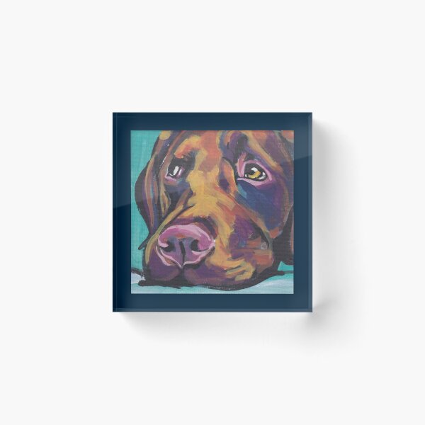Item preview, Chocolate Labrador Retriever Dog Bright colorful pop dog art   designed and sold by MayCrew1.