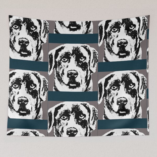Item preview, English Chocolate Lab Black and White      designed and sold by MayCrew1.