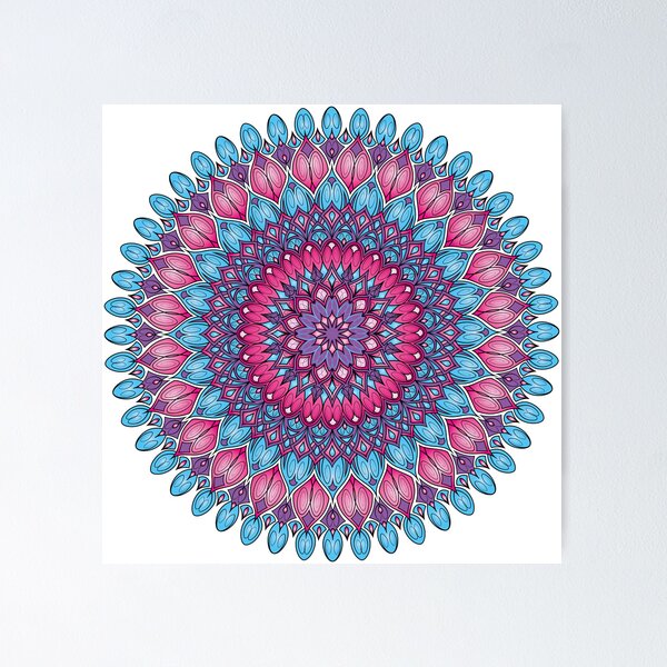 Item preview, Mandala Inspired Design in Colors #14 - Multicolor designed and sold by ZenDrawings.