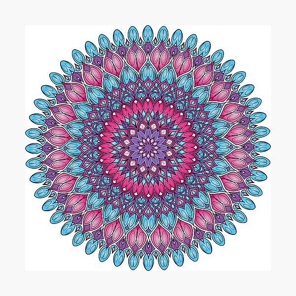 Item preview, Mandala Inspired Design in Colors #14 - Multicolor designed and sold by ZenDrawings.