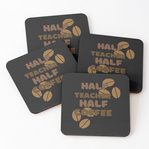 Item preview, Half Teacher Half Coffee Funny Coffee Education Quote designed and sold by marvacousins246.