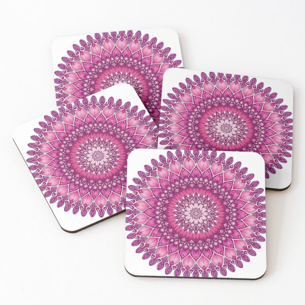 Item preview, Mandala Inspired Design in Colors #14 - Pink designed and sold by ZenDrawings.