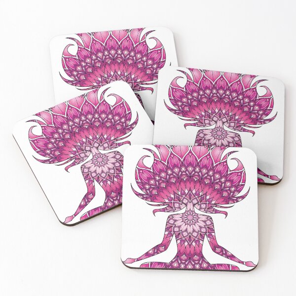 Item preview, Mandala Inspired Design in Colors #14 - Pink designed and sold by ZenDrawings.