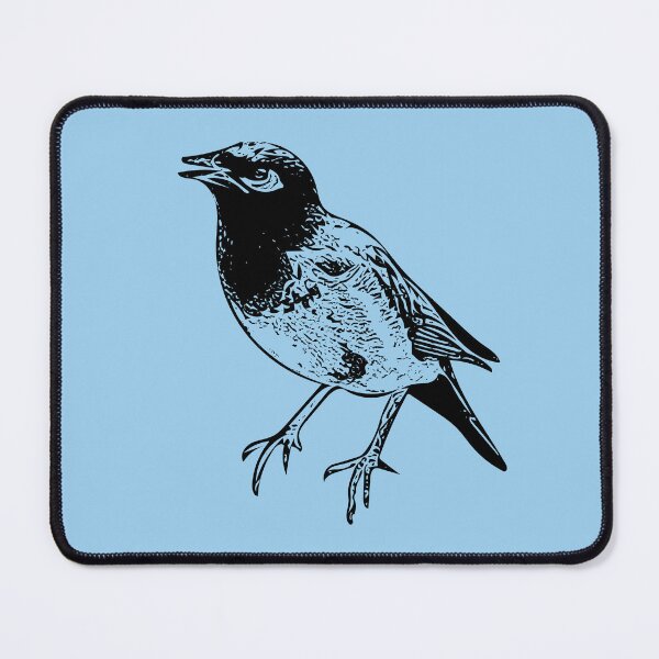 Item preview, A Common Myna Black Design Painting Print designed and sold by designsasstultd.