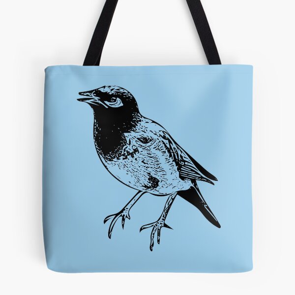 Item preview, A Common Myna Black Design Painting Print designed and sold by designsasstultd.