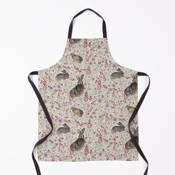 Item preview, Pink & Yellow Rabbit Ditsy Floral Pattern designed and sold by StudioPosies.