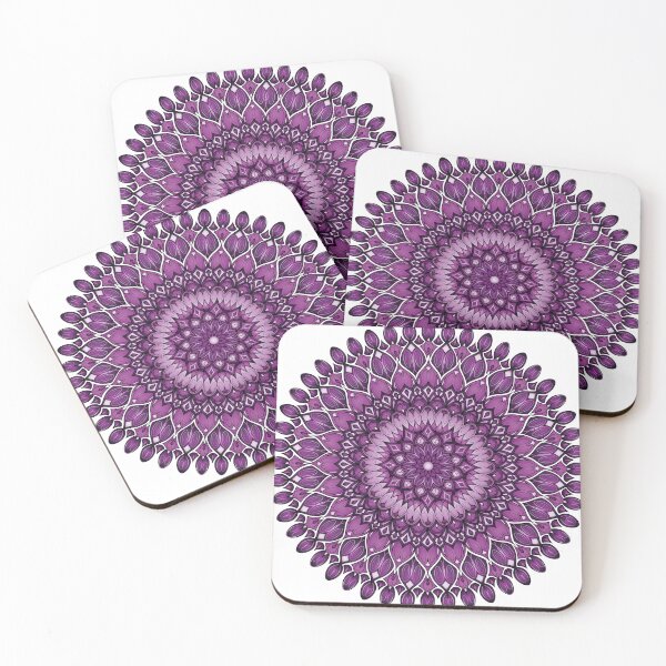 Item preview, Mandala Inspired Design in Colors #14 - Purple designed and sold by ZenDrawings.