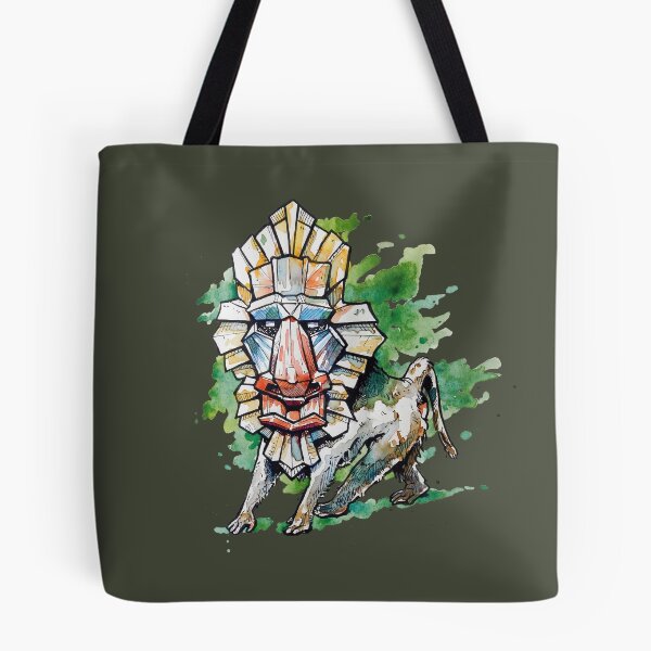 Item preview, Mandril Mask in Ink and Watercolors designed and sold by Fernand de Wolf.