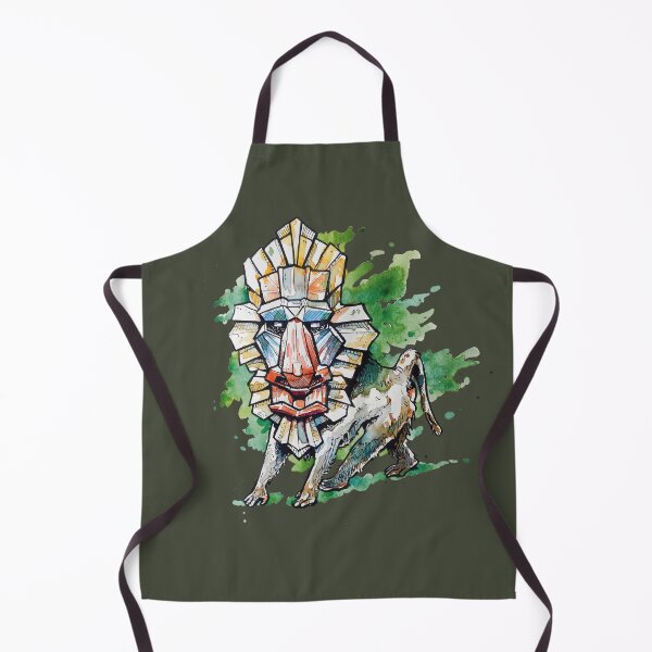 Item preview, Mandril Mask in Ink and Watercolors designed and sold by Fernand de Wolf.