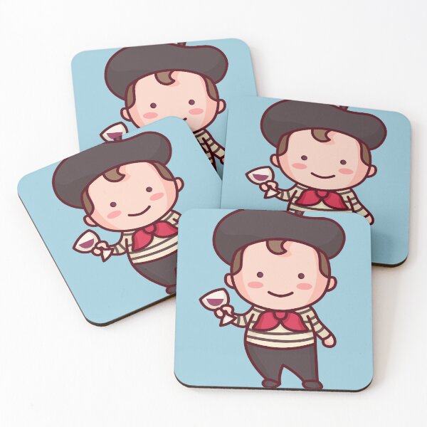 Item preview, Kawaii Cute French Parisian Man Cartoon designed and sold by TwoTenDesign.