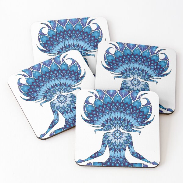 Item preview, Mandala Inspired Design in Colors #14 - Blue designed and sold by ZenDrawings.