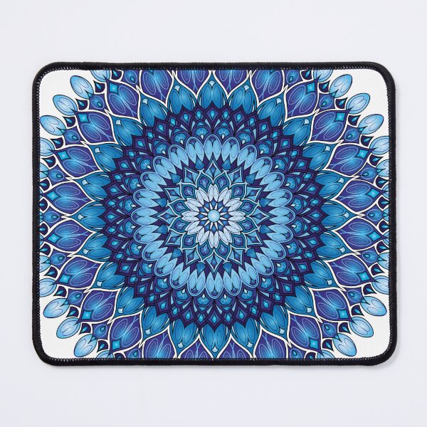Item preview, Mandala Inspired Design in Colors #14 - Blue designed and sold by ZenDrawings.
