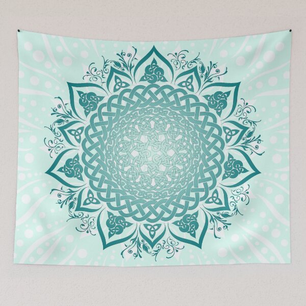 Item preview, Dotted Celtic Knotwork Lotus Mandala designed and sold by kernowerno.