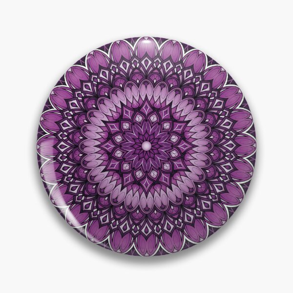 Item preview, Mandala Inspired Design in Colors #14 - Purple designed and sold by ZenDrawings.