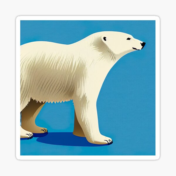 Polar bear walking Sticker