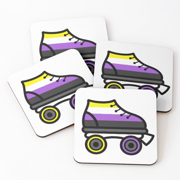Item preview, Roller Derby Non Binary Flag Skate designed and sold by Widdershins  Art.