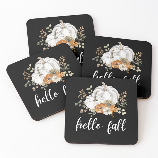 Item preview, Hello fall pumpkin flowers leaves autumn designed and sold by Comfy Creations.