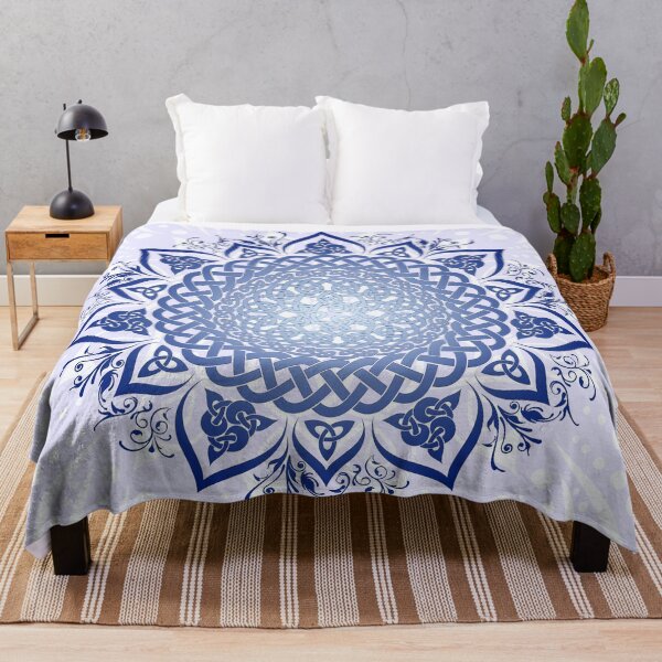 Item preview, Dotted Celtic Knotwork Lotus Mandala II designed and sold by kernowerno.