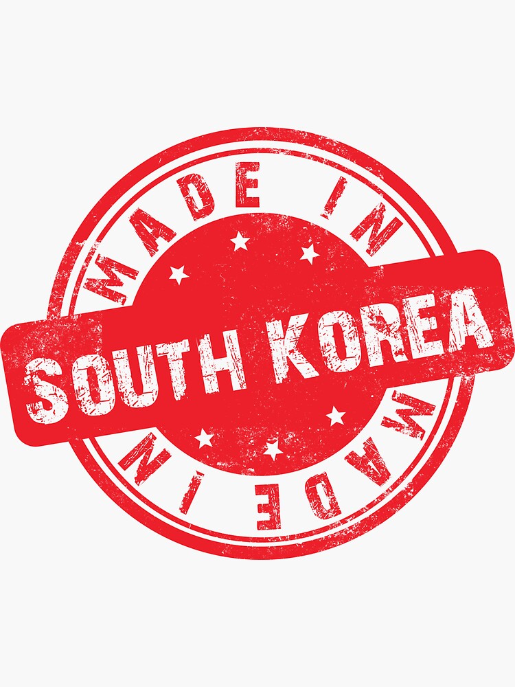 "Made in South Korea" Sticker for Sale by Redbubble