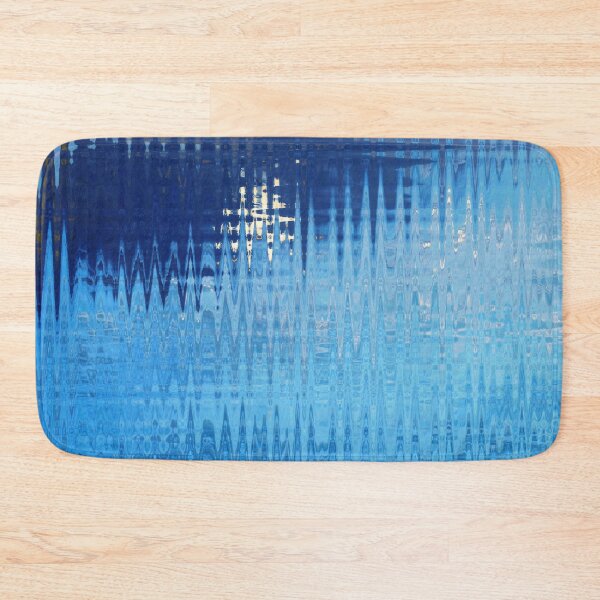 Item preview, Coastal Abstract Ocean Lines in Blue Shades Water Aesthetic Reflection 1 of 4 designed and sold by Beachy.