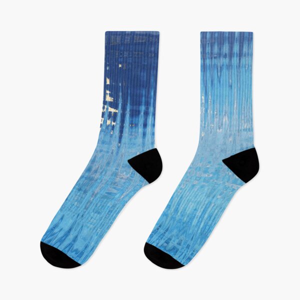 Item preview, Coastal Abstract Ocean Lines in Blue Shades Water Aesthetic Reflection 1 of 4 designed and sold by Beachy.