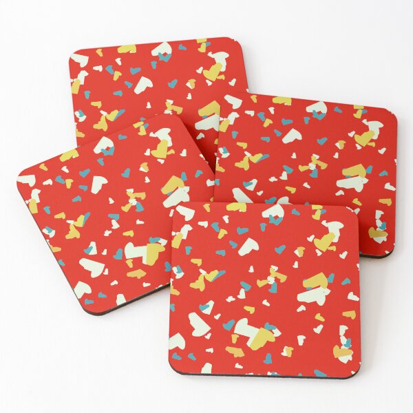Item preview, Abstract Terrazzo Tropical Red Blue Yellow Aesthetic designed and sold by SqueakyRicardo.