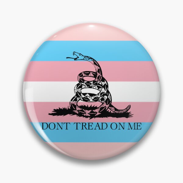 Item preview, Don't Tread On Me/Trans Pride flag designed and sold by BatSquatched.