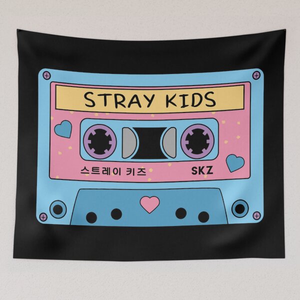Item preview, STRAY KIDS Cute Retro Pastel Cassette Tape Blue Pink designed and sold by NICRICE.