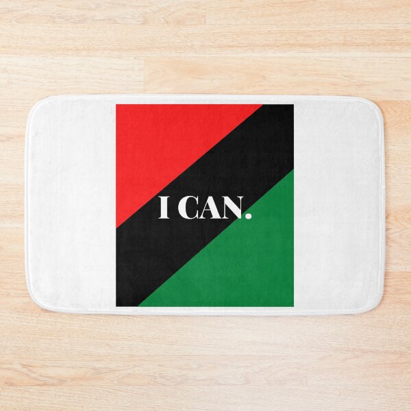 Item preview, Inspirational words: I CAN. (Pan-African flag) designed and sold by AfricanProverbs.