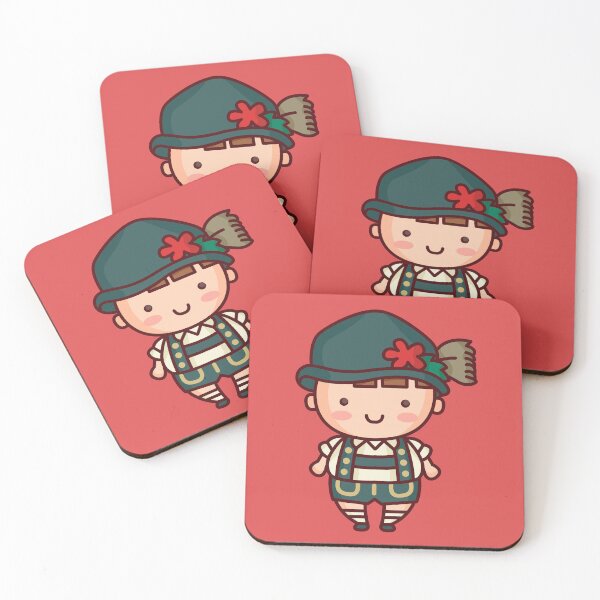 Item preview, Kawaii Cute Bavarian Boy en Lederhosen Cartoon designed and sold by TwoTenDesign.