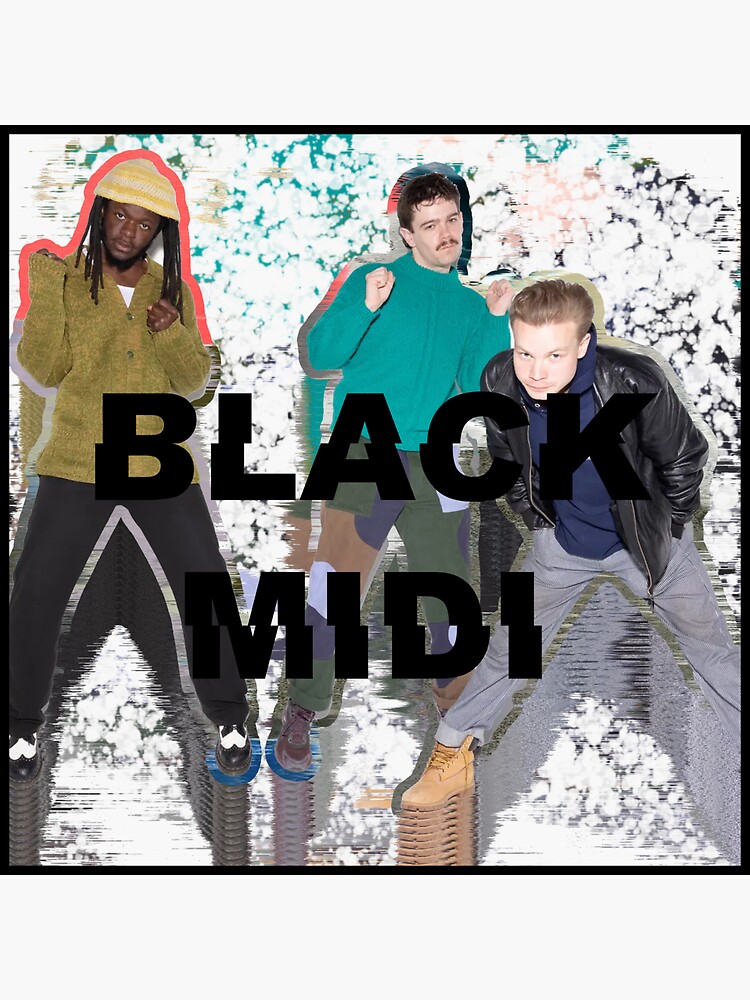 "BLACK MIDI COVER ART" Sticker for Sale by 7Man Redbubble