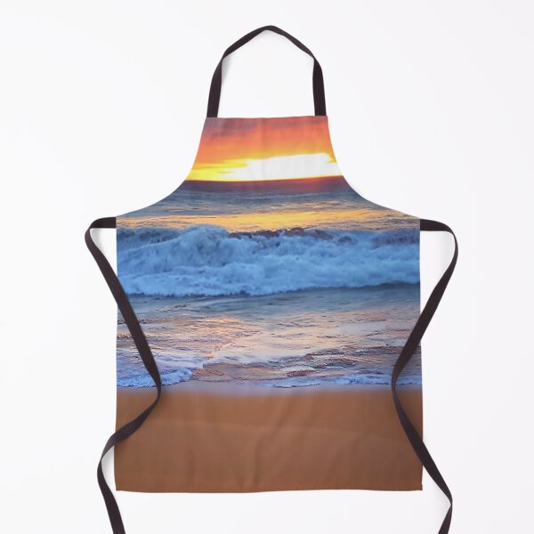 Item preview, Sunset on the beach with beautiful waves sea ocean designed and sold by CattlettArt.