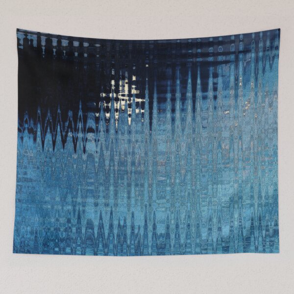 Item preview, Coastal Abstract Ocean Lines in Blue Shades Water Aesthetic Reflection 2 of 4 designed and sold by Beachy.