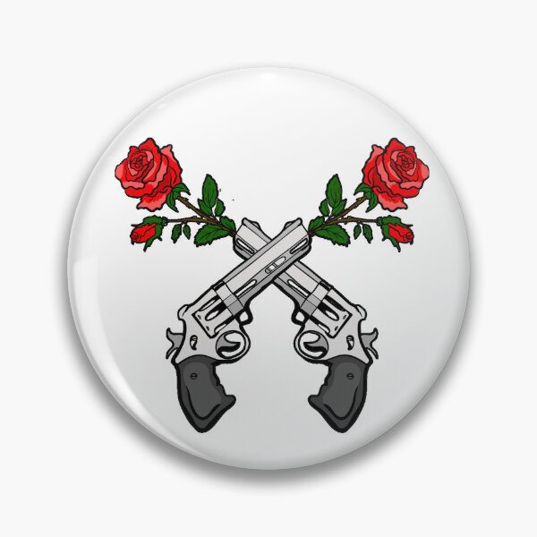 Item preview, 2 crossed guns and roses  designed and sold by hotifroti.