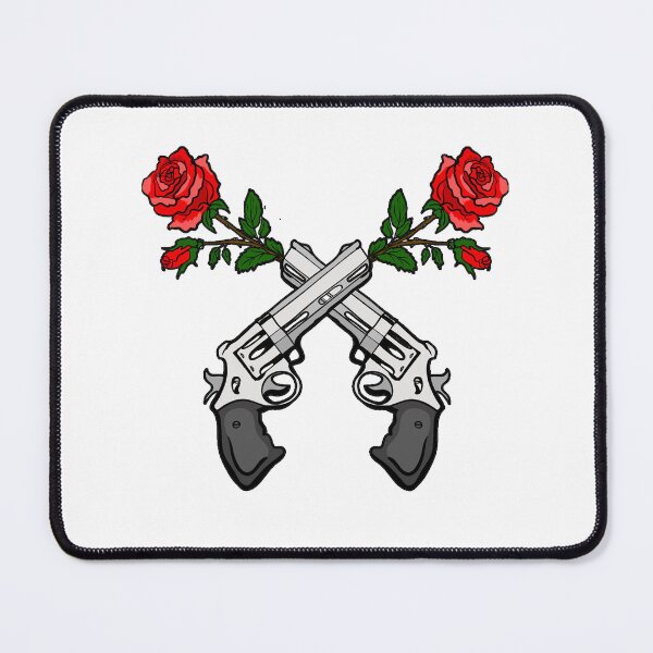 Item preview, 2 crossed guns and roses  designed and sold by hotifroti.