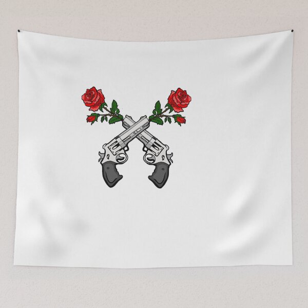 Item preview, 2 crossed guns and roses  designed and sold by hotifroti.